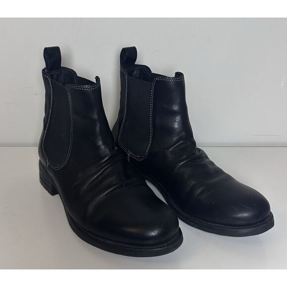 Taos Shoes - Taos Tender Chelsea Boot Womens EU37 US 6-6.5 Black Leather Slip On Biker Goth